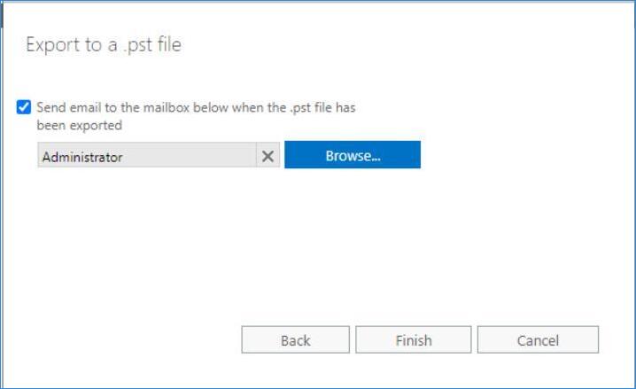 Exporting EDB file to Outlook PST finishes